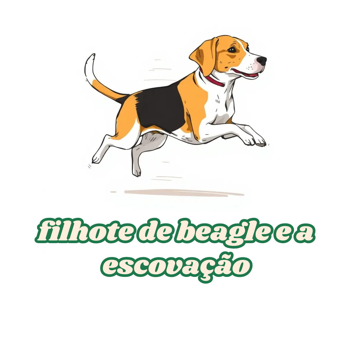 Filhote de Beagle e a Escovação